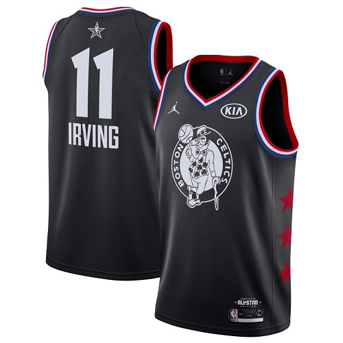 Personalized Celtics #11 Kyrie Irving Black Basketball Jordan Swingman 2019 All-Star Game Jersey