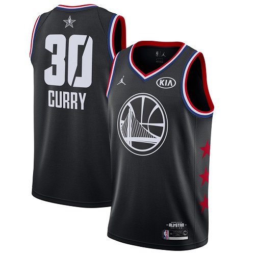 Personalized Warriors #30 Stephen Curry Black Basketball Jordan Swingman 2019 All-Star Game Jersey