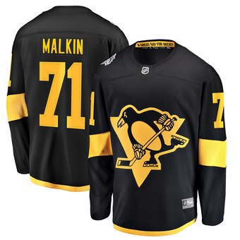 Personalized Men’s Pittsburgh Penguins #71 Evgeni Malkin Black 2019 NHL Stadium Series Jersey