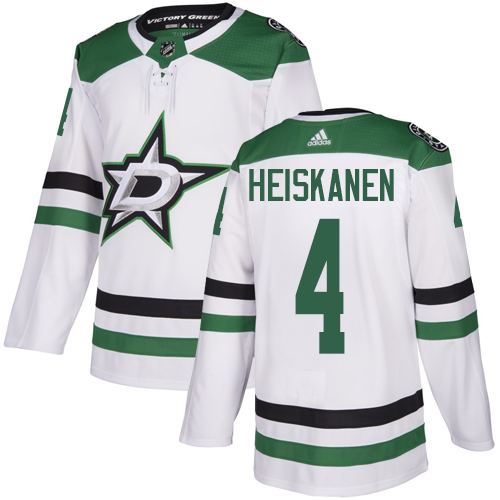 Personalized Stars #4 Miro Heiskanen White Road Authentic Stitched Hockey Jersey