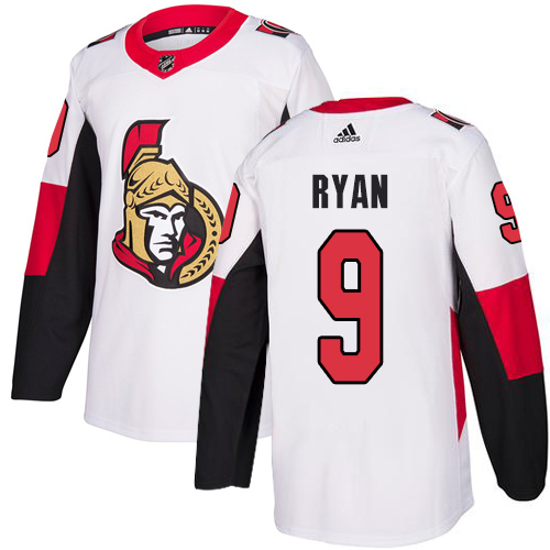 Personalized Senators #9 Bobby Ryan White Road Authentic Stitched Hockey Jersey