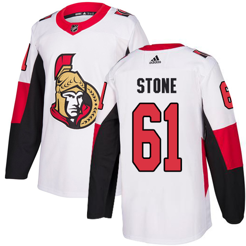 Personalized Senators #61 Mark Stone White Road Authentic Stitched Hockey Jersey
