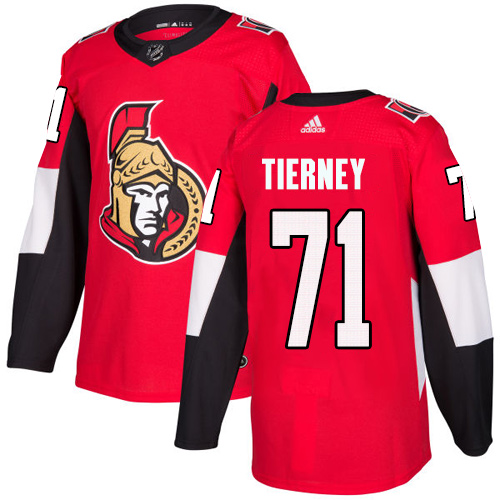 Personalized Senators #71 Chris Tierney Red Home Authentic Stitched Hockey Jersey