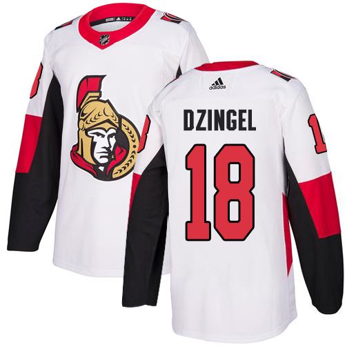 Personalized Senators #18 Ryan Dzingel White Road Authentic Stitched Hockey Jersey