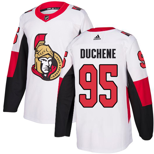 Personalized Senators #95 Matt Duchene White Road Authentic Stitched Hockey Jersey