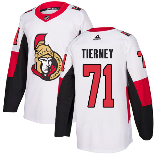 Personalized Senators #71 Chris Tierney White Road Authentic Stitched Hockey Jersey