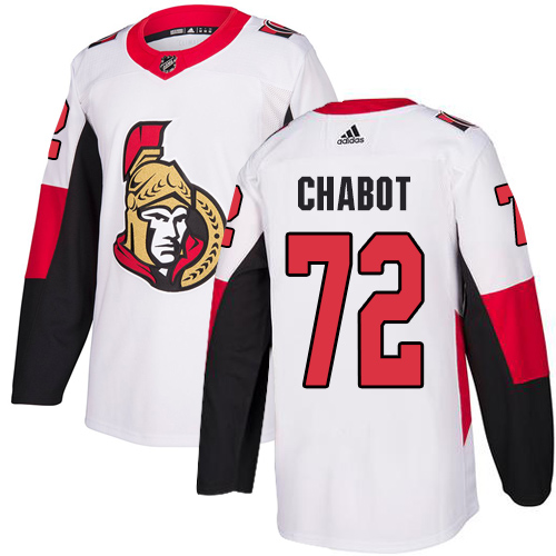 Personalized Senators #72 Thomas Chabot White Road Authentic Stitched Hockey Jersey