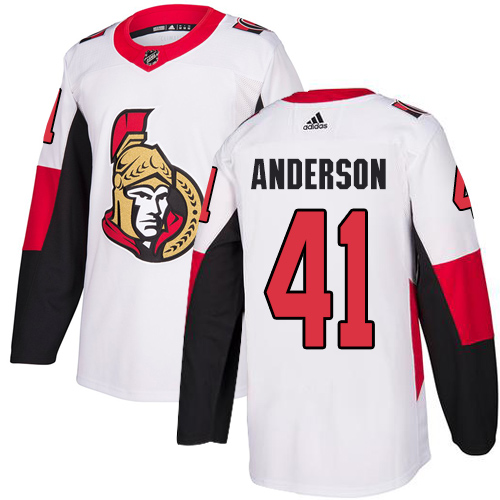 Personalized Senators #41 Craig Anderson White Road Authentic Stitched Hockey Jersey