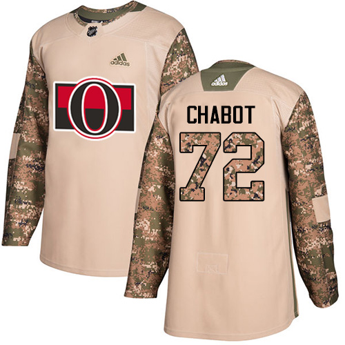 Personalized Senators #72 Thomas Chabot Camo Authentic 2017 Veterans Day Stitched Hockey Jersey