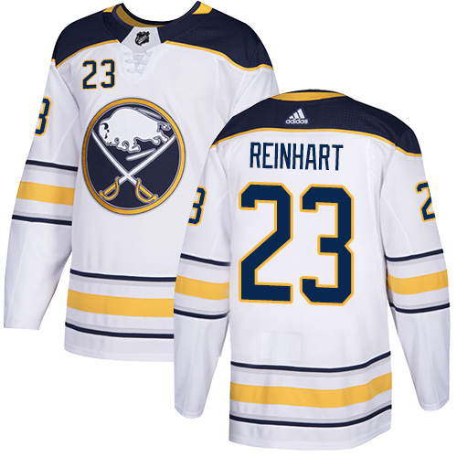 Personalized Sabres #23 Sam Reinhart White Road Authentic Stitched Hockey Jersey