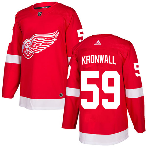 Personalized Red Wings #59 Niklas Kronwall Red Home Authentic Stitched Hockey Jersey