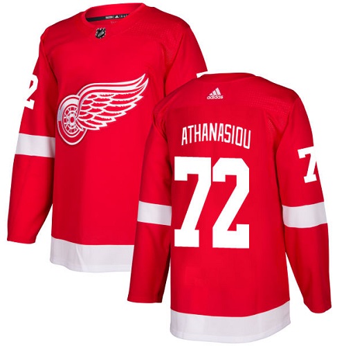 Personalized Red Wings #72 Andreas Athanasiou Red Home Authentic Stitched Hockey Jersey