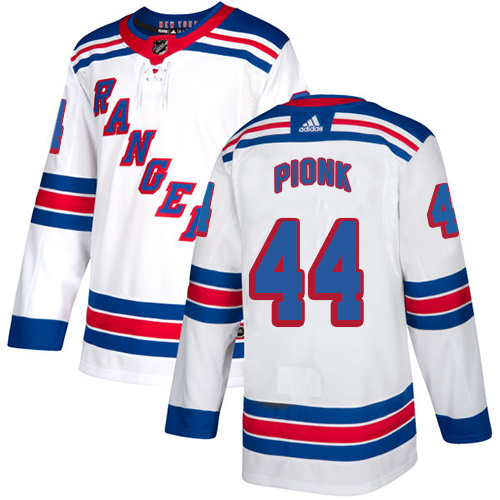 Personalized Rangers #44 Neal Pionk White Road Authentic Stitched Hockey Jersey
