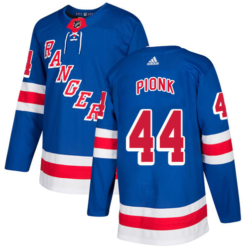 Personalized Rangers #44 Neal Pionk Royal Blue Home Authentic Stitched Hockey Jersey