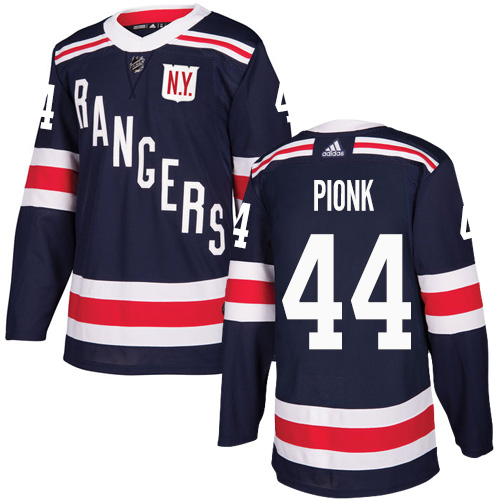 Personalized Rangers #44 Neal Pionk Navy Blue Authentic 2018 Winter Classic Stitched Hockey Jersey