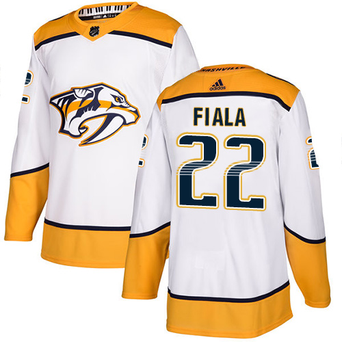 Personalized Predators #22 Kevin Fiala White Road Authentic Stitched Hockey Jersey