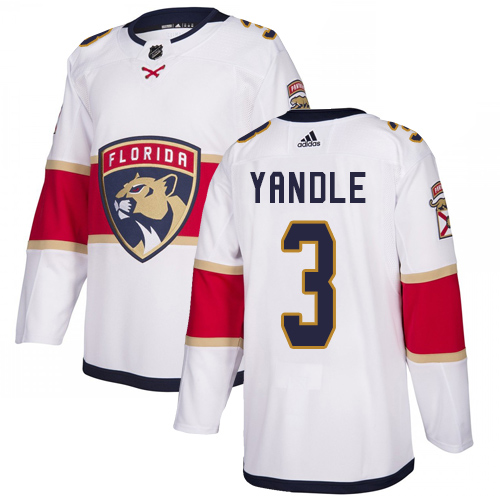 Personalized Panthers #3 Keith Yandle White Road Authentic Stitched Hockey Jersey