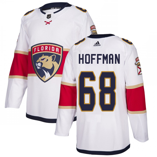 Personalized Panthers #68 Mike Hoffman White Road Authentic Stitched Hockey Jersey