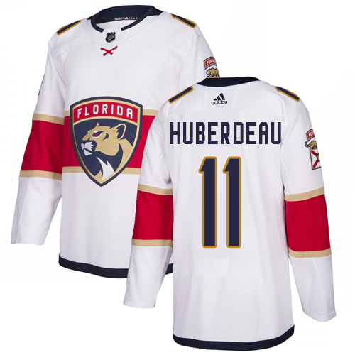 Personalized Panthers #11 Jonathan Huberdeau White Road Authentic Stitched Hockey Jersey