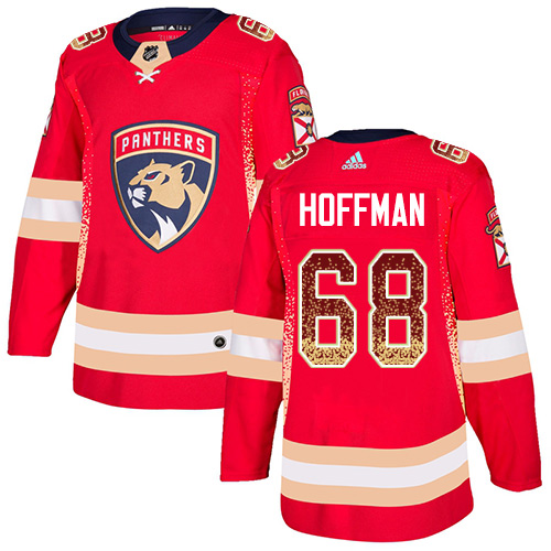 Personalized Panthers #68 Mike Hoffman Red Home Authentic Drift Fashion Stitched Hockey Jersey
