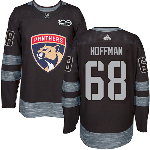 Personalized Panthers #68 Mike Hoffman Black 1917-2017 100th Anniversary Stitched Hockey Jersey