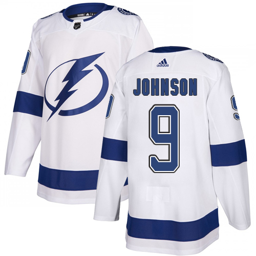 Personalized Lightning #9 Tyler Johnson White Road Authentic Stitched Hockey Jersey