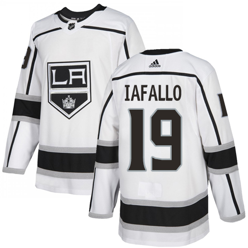 Personalized Kings #19 Alex Iafallo White Road Authentic Stitched Hockey Jersey