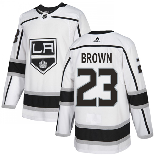 Personalized Kings #23 Dustin Brown White Road Authentic Stitched Hockey Jersey