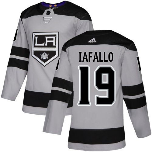 Personalized Kings #19 Alex Iafallo Gray Alternate Authentic Stitched Hockey Jersey