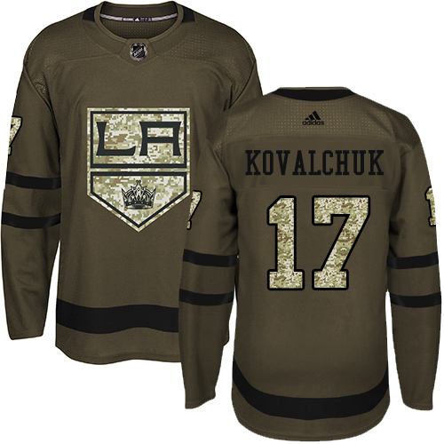 Personalized Kings #17 Ilya Kovalchuk Green Salute to Service Stitched Hockey Jersey