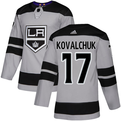 Personalized Kings #17 Ilya Kovalchuk Gray Alternate Authentic Stitched Hockey Jersey