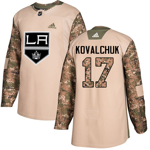 Personalized Kings #17 Ilya Kovalchuk Camo Authentic 2017 Veterans Day Stitched Hockey Jersey