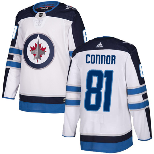 Personalized Jets #81 Kyle Connor White Road Authentic Stitched Hockey Jersey