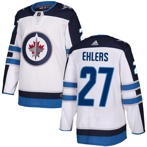 Personalized Jets #27 Nikolaj Ehlers White Road Authentic Stitched Hockey Jersey