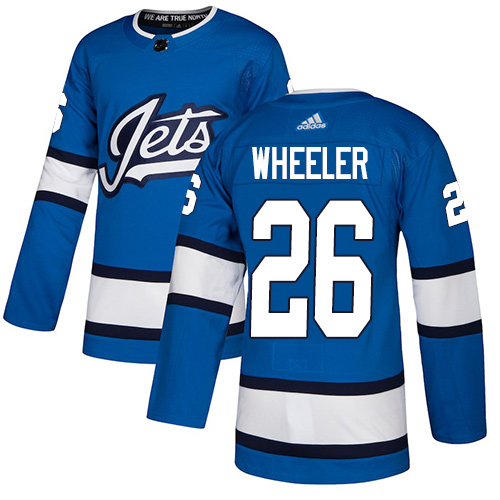 Personalized Jets #26 Blake Wheeler Blue Alternate Authentic Stitched Hockey Jersey