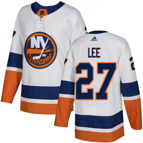 Personalized Islanders #27 Anders Lee White Road Authentic Stitched Hockey Jersey