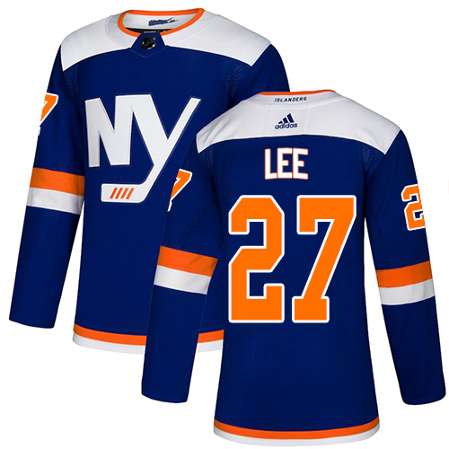 Personalized Islanders #27 Anders Lee Blue Alternate Authentic Stitched Hockey Jersey