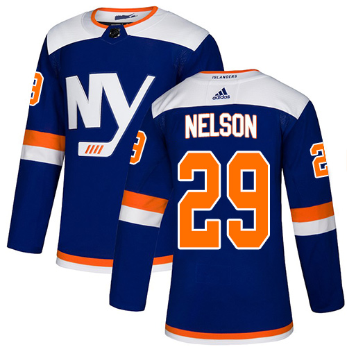 Personalized Islanders #29 Brock Nelson Blue Alternate Authentic Stitched Hockey Jersey
