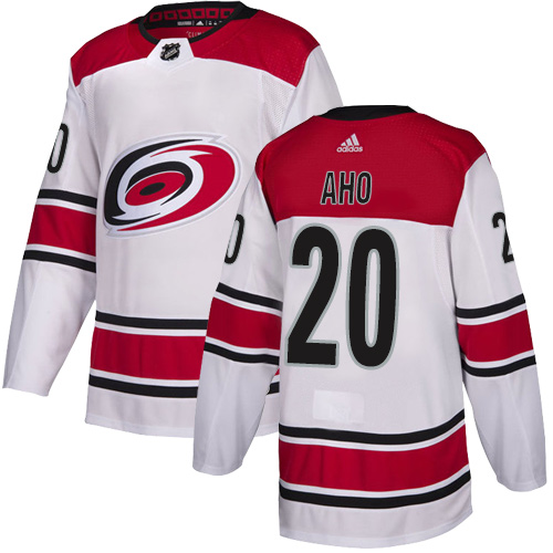 Personalized Hurricanes #20 Sebastian Aho White Road Authentic Stitched Hockey Jersey