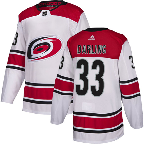 Personalized Hurricanes #33 Scott Darling White Road Authentic Stitched Hockey Jersey