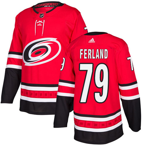 Personalized Hurricanes #79 Michael Ferland Red Home Authentic Stitched Hockey Jersey
