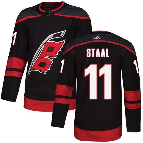 Personalized Hurricanes #11 Jordan Staal Black Alternate Authentic Stitched Hockey Jersey