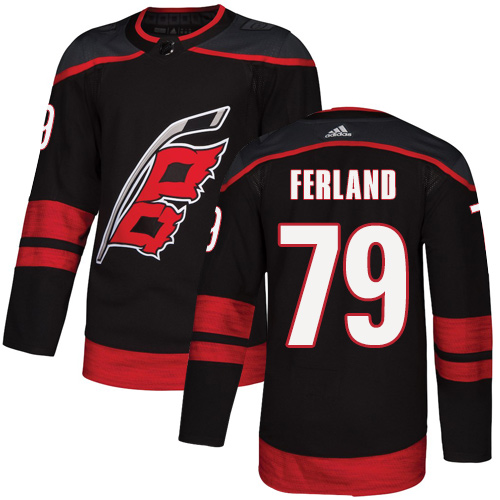 Personalized Hurricanes #79 Michael Ferland Black Alternate Authentic Stitched Hockey Jersey