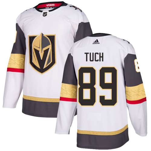 Personalized Golden Knights #89 Alex Tuch White Road Authentic Stitched Hockey Jersey
