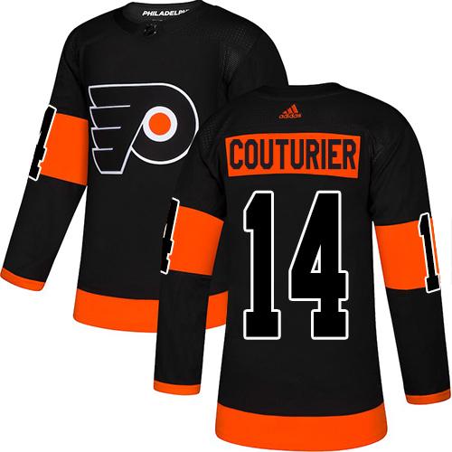 Personalized Flyers #14 Sean Couturier Black Alternate Authentic Stitched Hockey Jersey