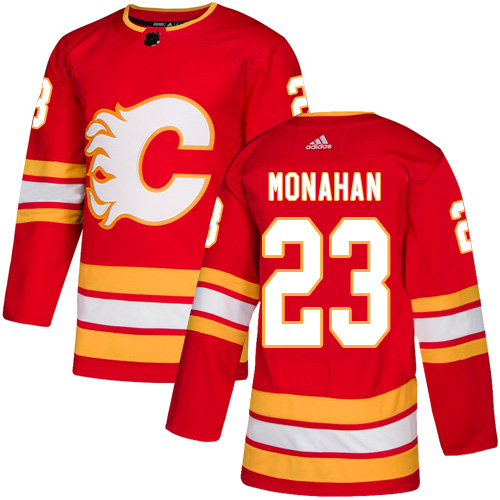 Personalized Flames #23 Sean Monahan Red Alternate Authentic Stitched Hockey Jersey