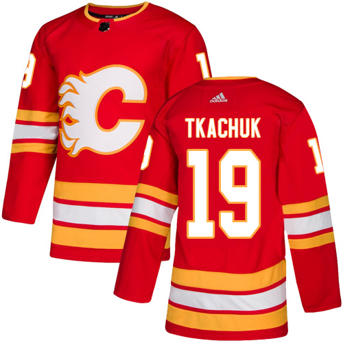 Personalized Flames #19 Matthew Tkachuk Red Alternate Authentic Stitched Hockey Jersey