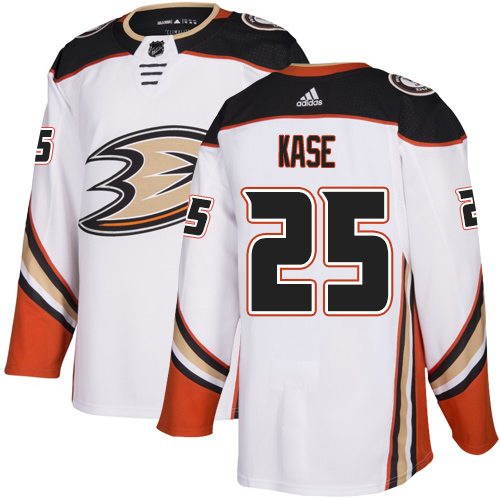Personalized Ducks #25 Ondrej Kase White Road Authentic Stitched Hockey Jersey