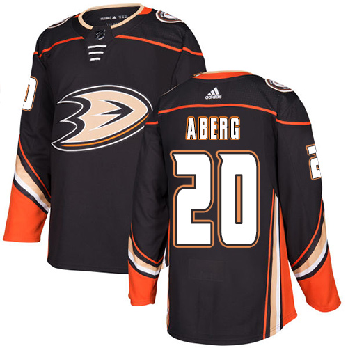 Personalized Ducks #20 Pontus Aberg Black Home Authentic Stitched Hockey Jersey