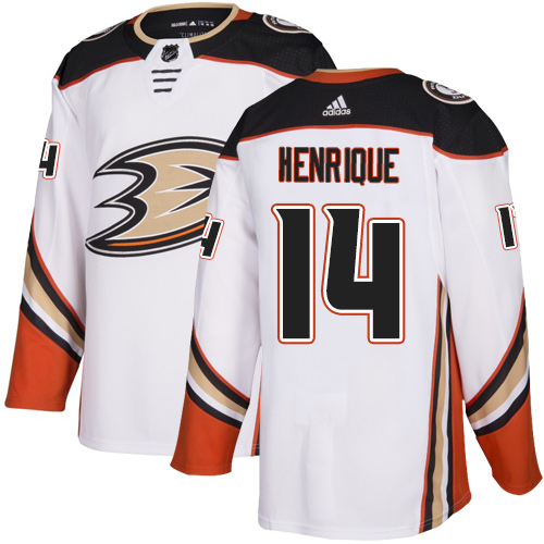 Personalized Ducks #14 Adam Henrique White Road Authentic Stitched Hockey Jersey